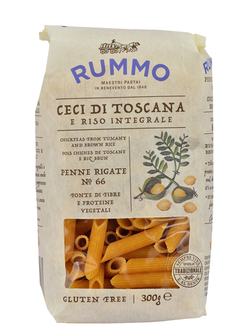 RUMMO PENNE RIGATE N 66 CECI DI TOSCANA E RISO INTEGRALE 300 G - Antica Farmacia Ferrari
