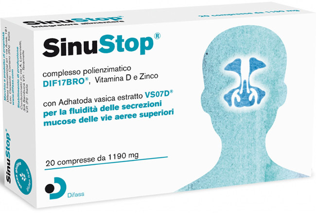 SINUSTOP 20 COMPRESSE DA 1190 MG - Antica Farmacia Ferrari