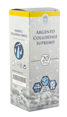 ARGENTO COLLOIDALE SUPREMO 20PPM CERTIFICATO SPRAY CON CONTAGOCCE + EROGATORE NASO + EROGATORE GOLA + EROGATORE PELLE - Antica Farmacia Ferrari