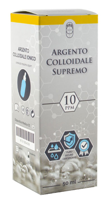 ARGENTO COLLOIDALE SUPREMO 10PPM CERTIFICATO CON CONTAGOCCE 50 ML - Antica Farmacia Ferrari