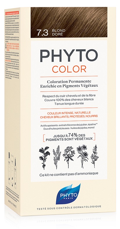 PHYTOCOLOR 7.3 BIONDO DORATO 1 LATTE + 1 CREMA + 1 MASCHERA + 1 PAIO DI GUANTI - Antica Farmacia Ferrari