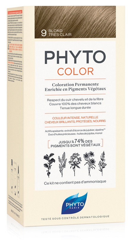 PHYTOCOLOR 9 BIONDO CHIARISS 1 LATTE + 1 CREMA + 1 MASCHERA + 1 PAIO DI GUANTI - Antica Farmacia Ferrari