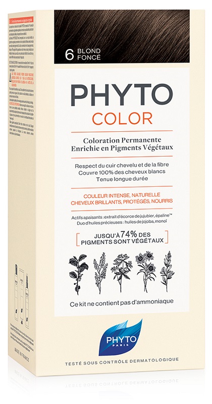 PHYTOCOLOR 6 BIONDO SCURO 1 LATTE+ 1 CREMA + 1 MASCHERA + 1 PAIO DI GUANTI - Antica Farmacia Ferrari