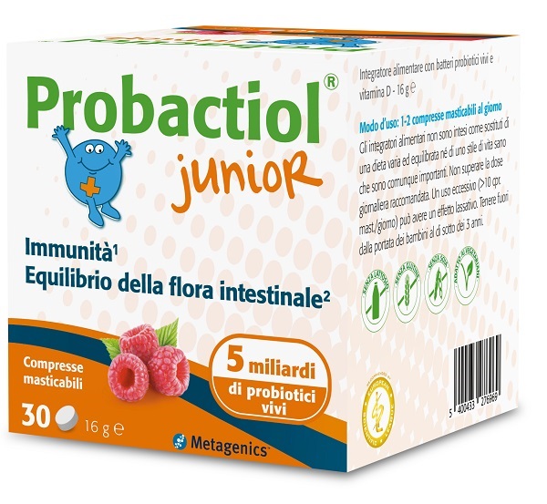 PROBACTIOL JUNIOR 30 COMPRESSE MASTICABILI NEW - Antica Farmacia Ferrari