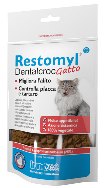 RESTOMYL DENTALCROC GATTO BUSTA 60 G - Antica Farmacia Ferrari