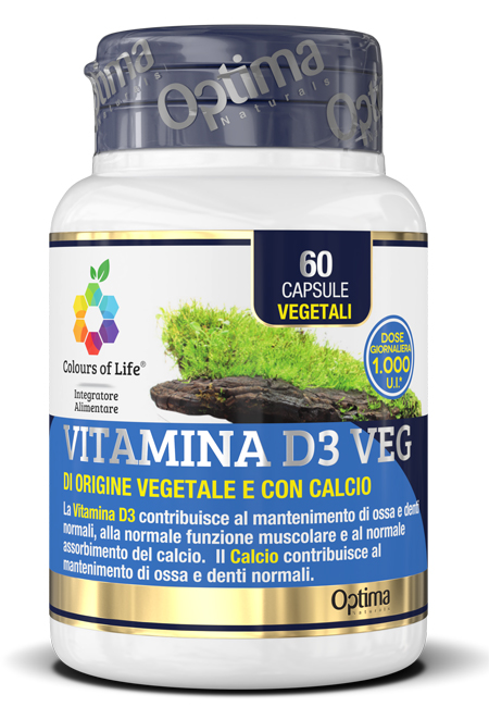 COLOURS OF LIFE VITAMINA D3 VEG 60 CAPSULE 500 MG - Antica Farmacia Ferrari