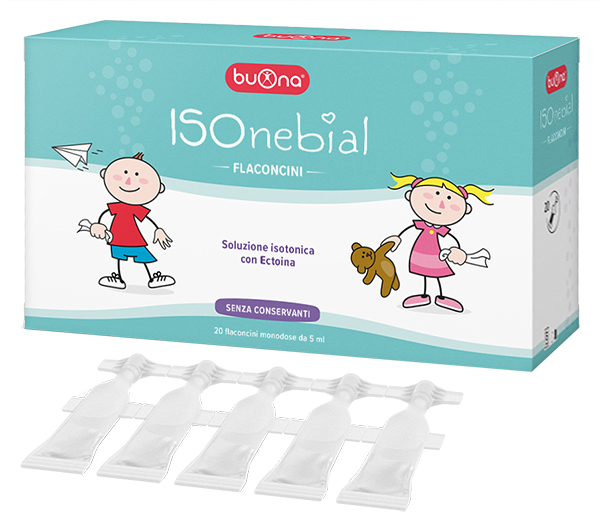 ISONEBIAL SOLUZIONE ISOTONICA 0,9% CON AGGIUNTA DI ECTOINA 20 FLACONCINI MONODOSE 5 ML - Antica Farmacia Ferrari
