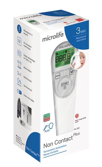 TERMOMETRO FRONTALE MICROLIFE NO CONTACT PLUS NC200 - Antica Farmacia Ferrari