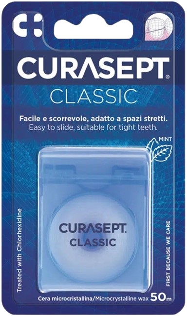 CURASEPT FLOSS CLASSIC CERATO CLOREXIDINA - Antica Farmacia Ferrari