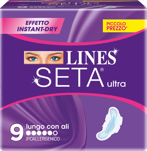 LINES SETA ULTRA ASSORBENTI LUNGHI 9 PEZZI - Antica Farmacia Ferrari