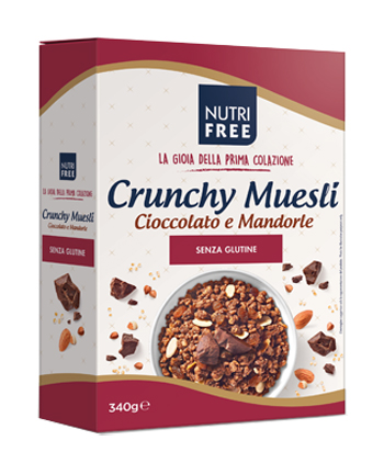 NUTRIFREE CRUNCHY MIX CIOCCOLATO E MANDORLE 340 G - Antica Farmacia Ferrari