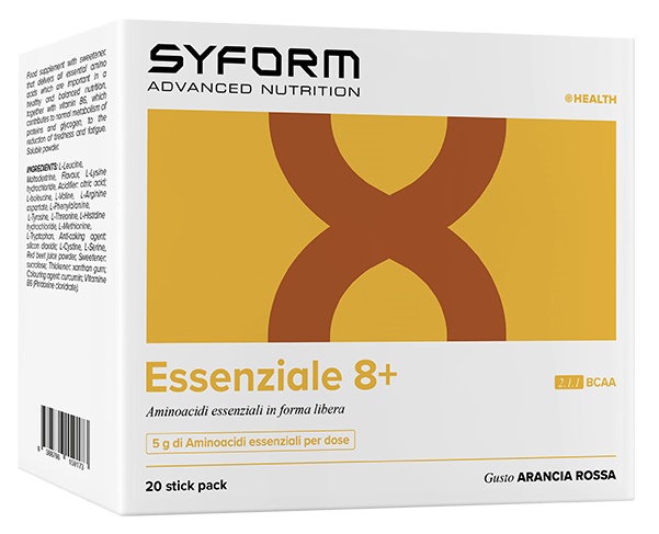 ESSENZIALE 8+ 20 STICK PACK GUSTO ARANCIA ROSSA - Oltrefarma