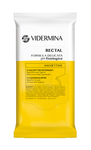 VIDERMINA RECTAL SALVIETTINE 15 PEZZI - Antica Farmacia Ferrari