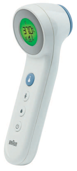 TERMOMETRO BRAUN TOUCH + NO TOUCH MODELLO BNT400 3 IN 1 PER MISURAZIONE TEMPERATURA A DISTANZA DELLA FRONTE CIBO E BAGNO - Antica Farmacia Ferrari