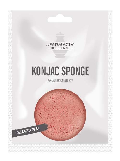 FDE KONJAC SPONGE ARGILLA ROSSA 1 PEZZO - Antica Farmacia Ferrari