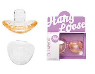 CURAPROX BABY SUCCHIETTO 2 PEZZI TG 0 COLORE ARANCIO + SCATOLA PER IGIENIZZAZIONE - Oltrefarma
