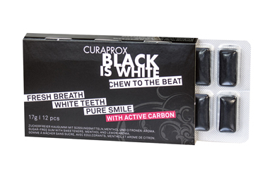 CURAPROX BLACK IS WHITE TO GO CHEWING GUM SLEEVE 12 PEZZI - Antica Farmacia Ferrari
