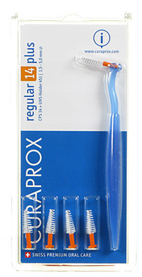 CURAPROX CPS REGULAR CPS 14 CON 5 SCOVOLINI + SUPPORTO - Antica Farmacia Ferrari