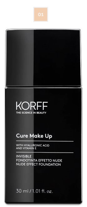 KORFF CURE MAKE UP FONDOTINTA INVISIBLE EFFETTO NUDE 01 - Antica Farmacia Ferrari