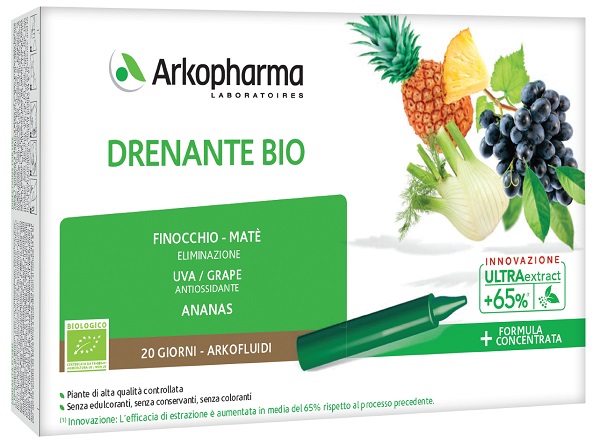 ARKOFLUIDI ULTRA SUONI DRENANTE BIO 20 FIALE - Antica Farmacia Ferrari