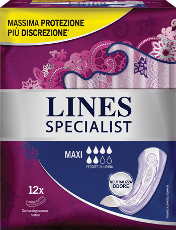 LINES SPECIALIST PANNOLONE MAXI FARMA 12 PEZZI - Antica Farmacia Ferrari