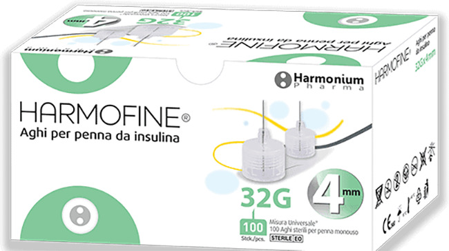 AGO HARMOFINE PENNA DA INSULINA GAUGE 32 4MM 100 PEZZI - Antica Farmacia Ferrari