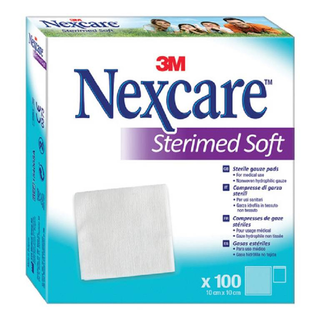 GARZA COMPRESSA STERIMED SOFT IN TESSUTO NON TESSUTO STERILE 10X10CM 100 PEZZI MULTILINGUAL - Antica Farmacia Ferrari