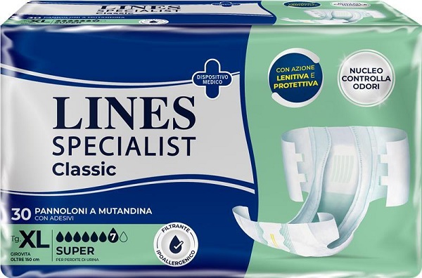 PANNOLONE A MUTANDA LINES SPECIALIST CLASSIC SUPER PM XL 30 PEZZI - Antica Farmacia Ferrari