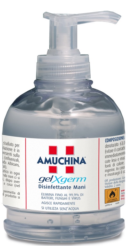 AMUCHINA GEL X-GERM DISINFETTANTE MANI 250 ML - Antica Farmacia Ferrari