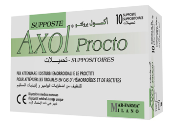 AXOL PROCTO 10 SUPPOSTE X 2 G - Oltrefarma