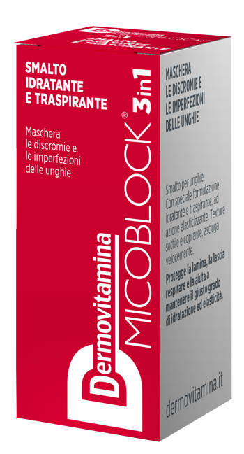 DERMOVITAMINA MICOBLOCK 3 IN 1 SMALTO IDRATANTE E TRASPIRANTE ROSSO 5 ML - Antica Farmacia Ferrari