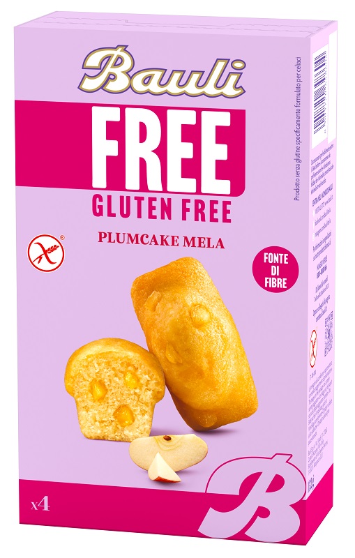 BAULI FREE PLUMCAKE MELA 4 PEZZI DA 33 G - Antica Farmacia Ferrari