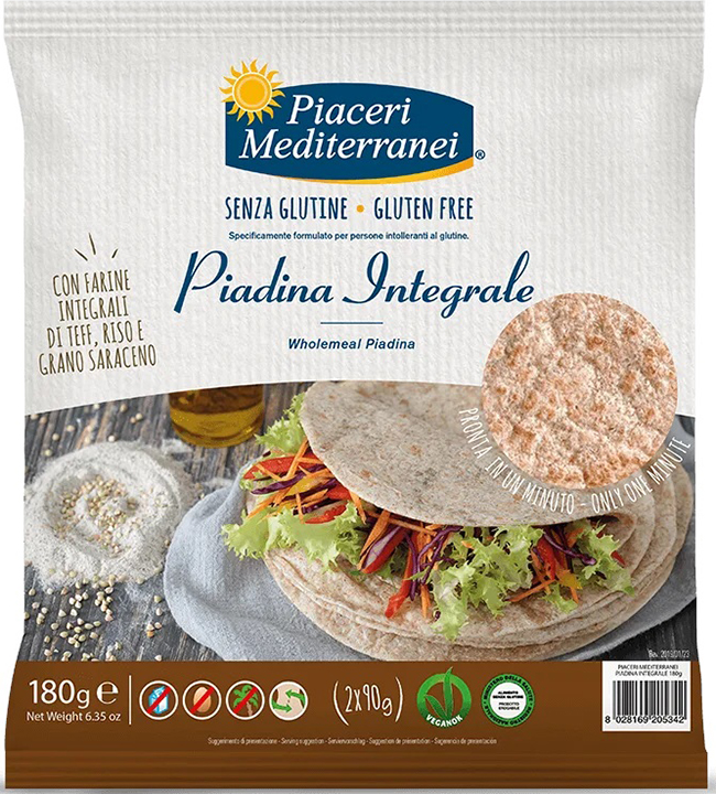 PIACERI MEDIT PIADINA INTEGRALE 180 G - Antica Farmacia Ferrari