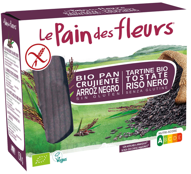 LE PAIN DES FLEURS TARTINE TOSTATE AL RISO NERO BIOLOGICHE 150 G - Oltrefarma