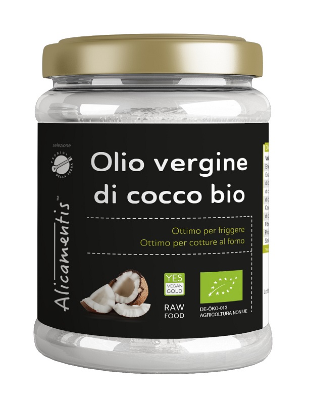 OLIO VERGINE DI COCCO BIO 500 ML ALICAMENTIS - Antica Farmacia Ferrari