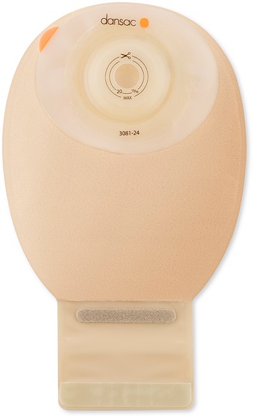 DANSAC NOVALIFE TRE 1 SACCA APERTA OPACA SOFTCONVEX MIDI PER ILEOSTOMIA CON FINESTRA RITAGLIABILE 15-24MM 350 ML 10 PEZZI - Antica Farmacia Ferrari