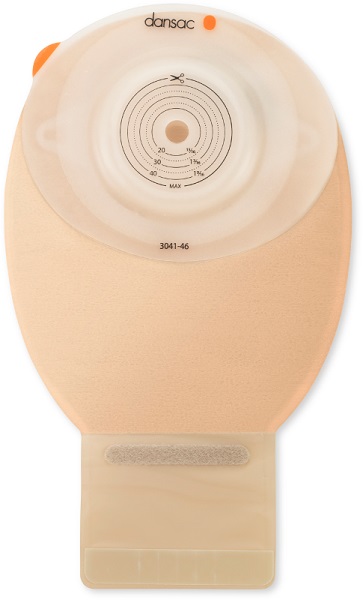 DANSAC NOVALIFE TRE 1 SACCA APERTA OPACA CONVEX MIDI PER ILEOSTOMIA CON FINESTRA RITAGLIABILE 15-46 MM 350 ML 10 PEZZI - Oltrefarma
