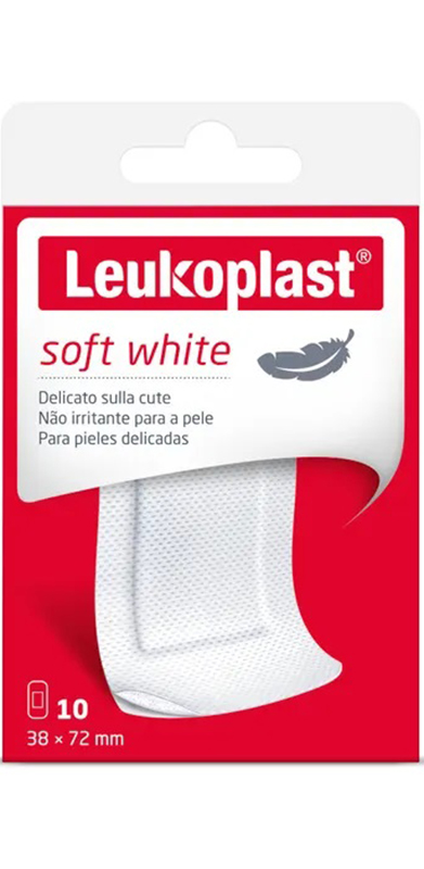 CEROTTI LEUKOPLAST SOFT WHITE 72 X 38 CM 10 PEZZI - Antica Farmacia Ferrari