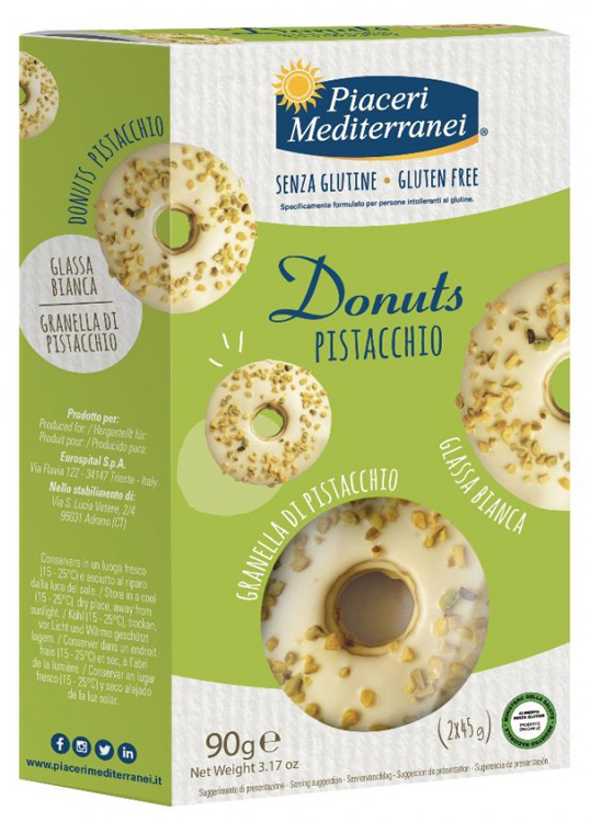 PIACERI MEDITERRANEI DONUTS PISTACCHIO 90 G - Oltrefarma