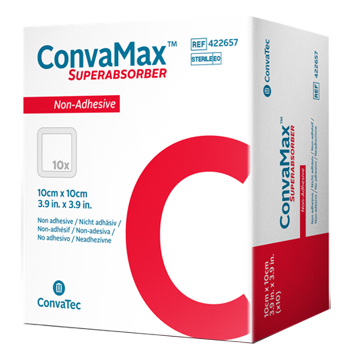 MEDICAZIONE AVANZATA CONVAMAX SUPERABSORBER NON-ADHESIVE 15X15 CM 10 PEZZI - Antica Farmacia Ferrari