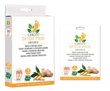 CEROTTI DETOX PIEDI ZENZERO 2 PEZZI - Oltrefarma