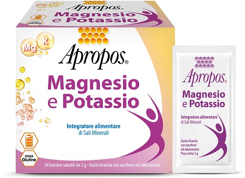 APROPOS MAGNESIO POTASSIO 24 BUSTINE DA 5 G GUSTO ARANCIA - Antica Farmacia Ferrari