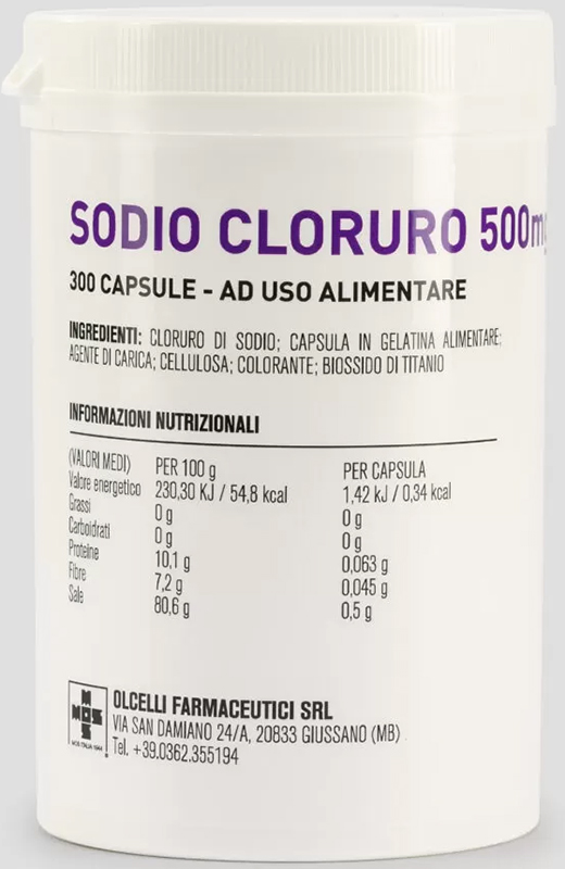 SODIO CLORURO 300 CAPSULE 500MG - Oltrefarma