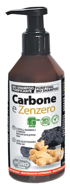 PURO BIO SHAMPOO CARBONE E ZENZERO 250 ML - Oltrefarma