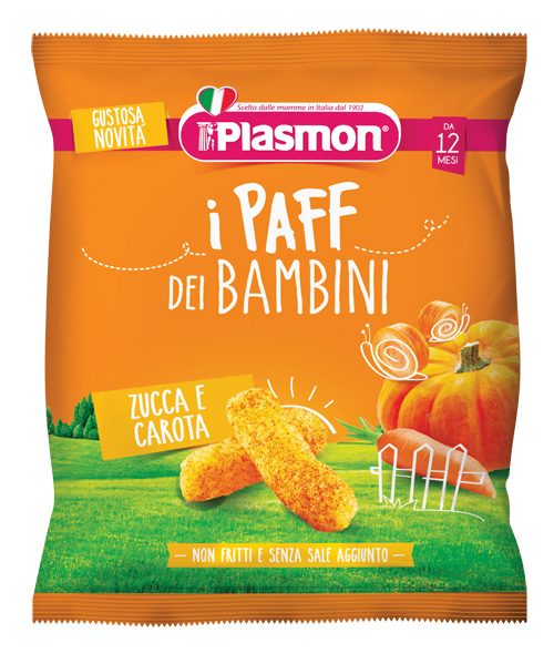PLASMON DRY SNACK PAFF ZUCCA CAROTE 15 G - Oltrefarma