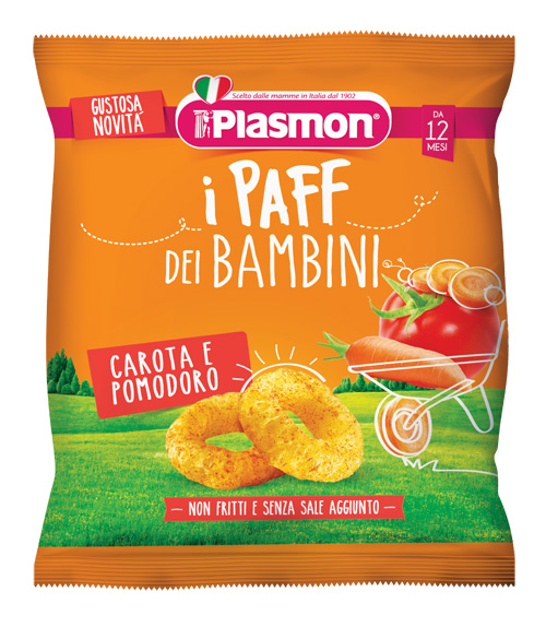 PLASMON DRY SNACK PAFF CAROTA POMODORO 15 G - Oltrefarma