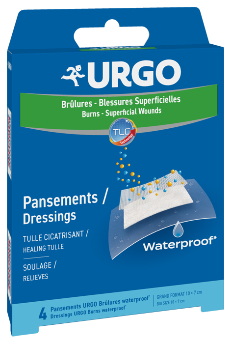 URGO USTIONI SUPERFICIALI WATERPROOF 10 X 7 CM 4 PEZZI - Oltrefarma