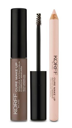 KORFF CURE MAKE UP KIT SOPRACCIGLIA CON MASCARA SOPRACCIGLIA 02 + MATITA ILLUMINANTE 02 - Antica Farmacia Ferrari