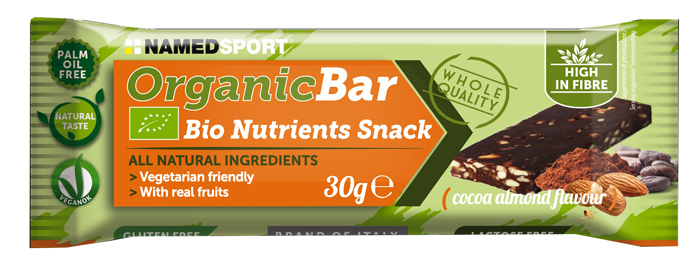 ORGANIC BAR CHOCO-ALMOND BARRETTA 30 G - Oltrefarma