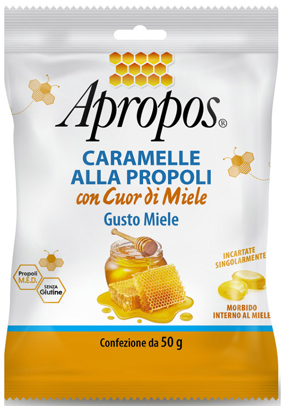 APROPOS CARAMELLE DURE MIELE CUOR DI MIELE 50 G - Oltrefarma